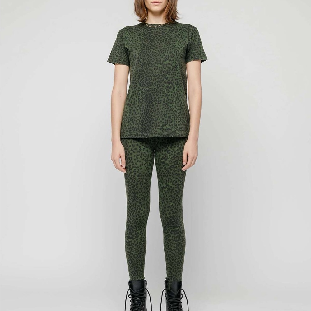 Ragdoll LA Dark Army Green Leopard / Cheetah Animal Print Leggings